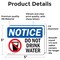 Signmission Do Not Drink Water Sign With Symbol, 5 in W x Rectangle, Vinyl Decal OS-2PACK-NS-D-35-L-11152 - alternate 2